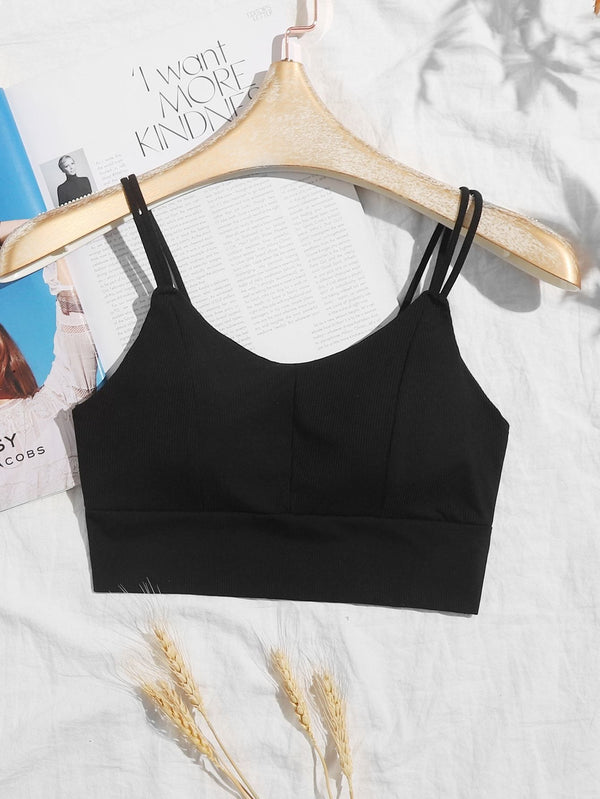 Shein- Plain Rib Bralette