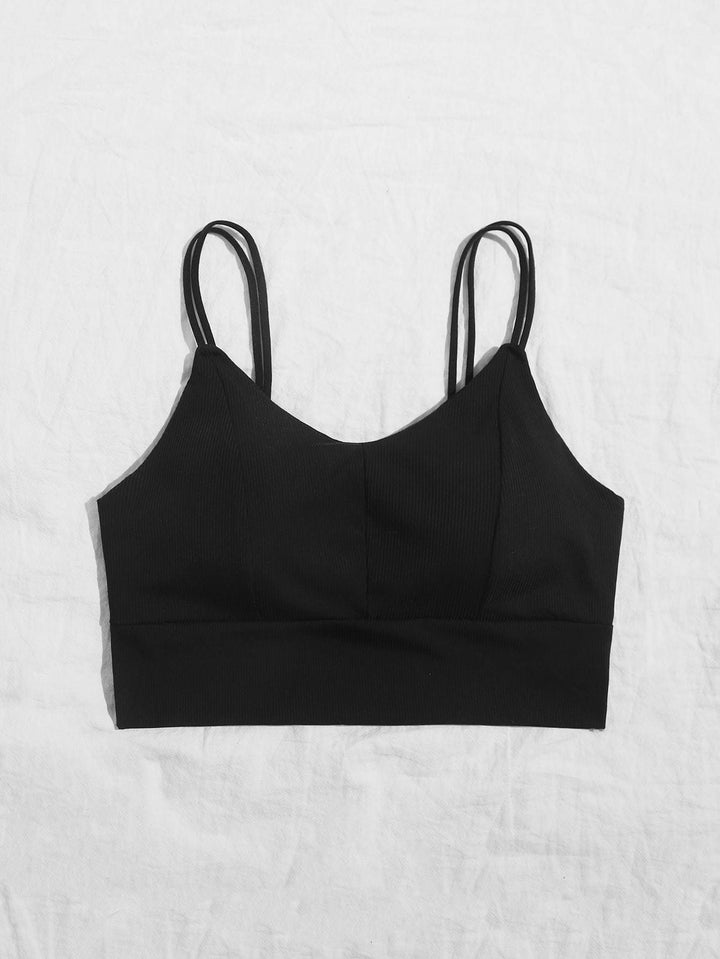 Shein- Plain Rib Bralette