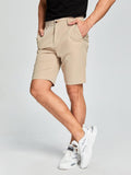 Shein- Men Button Fly Pocket Shorts