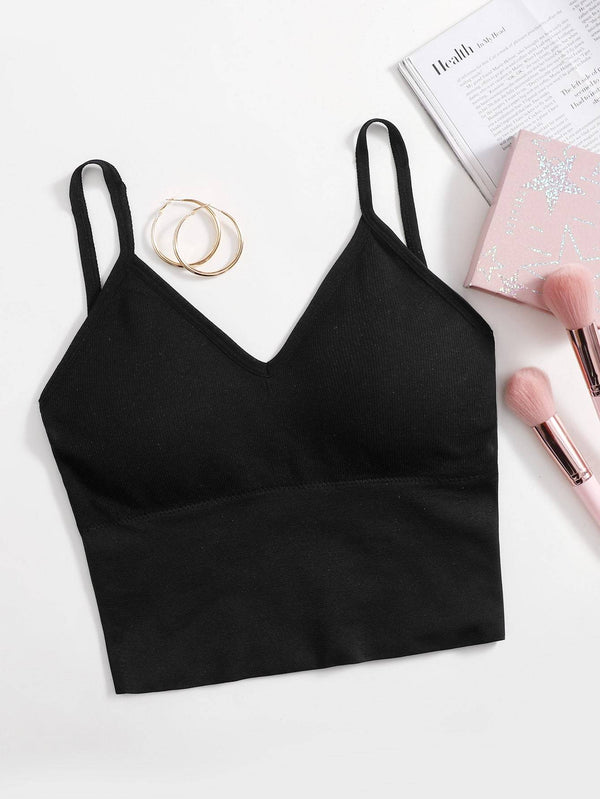 Shein- Plain Longline Bralette