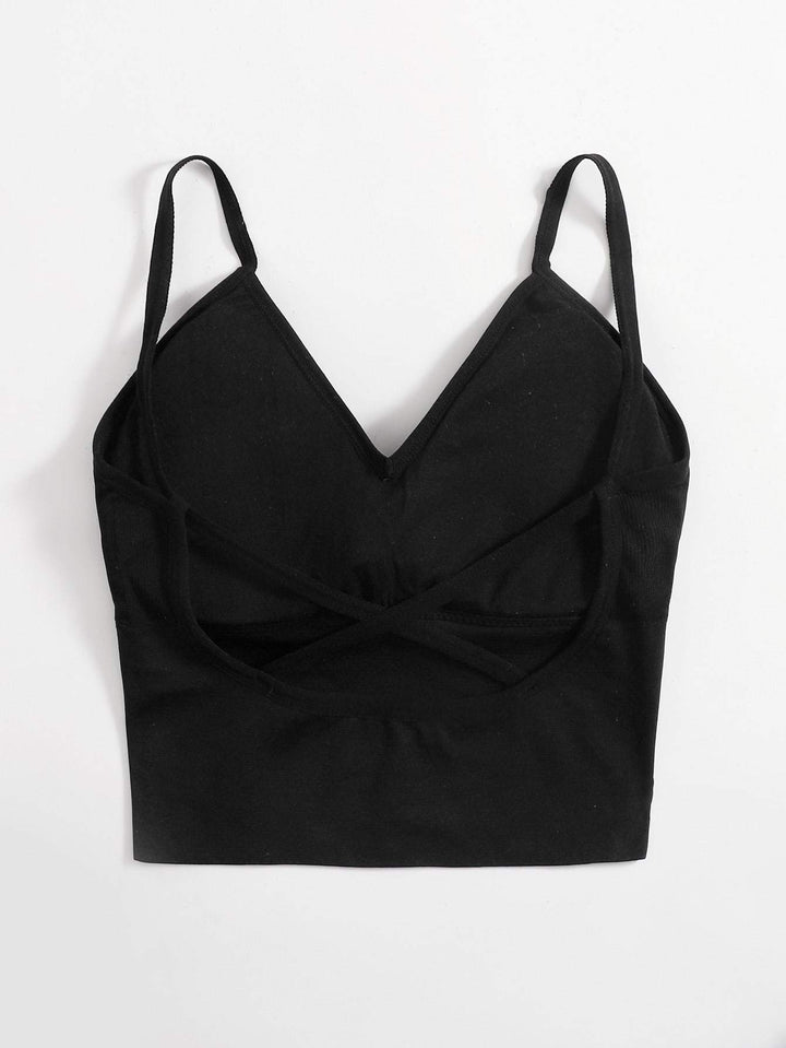 Shein- Plain Longline Bralette