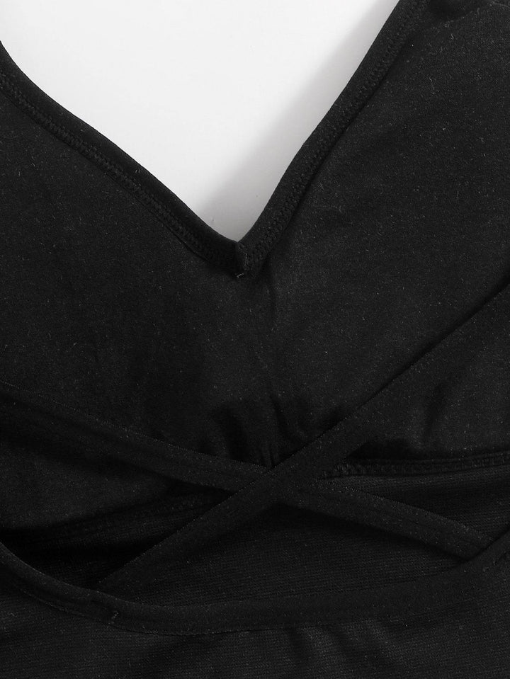 Shein- Plain Longline Bralette