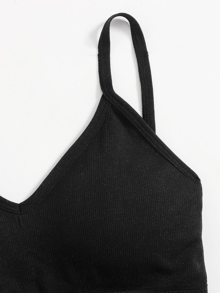 Shein- Plain Longline Bralette