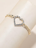 Shein- Rhinestone Heart Decor Chain Bracelet