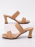 Shein- Double Braided Strap Mule Sandals