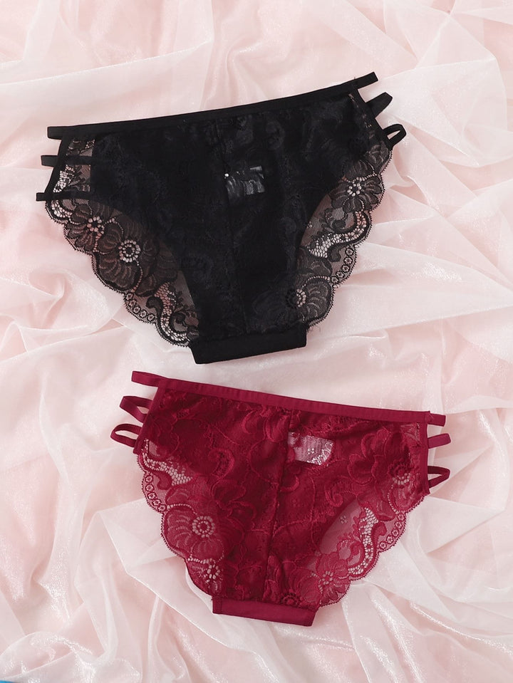 Shein- 2pack Floral Lace Panty Set