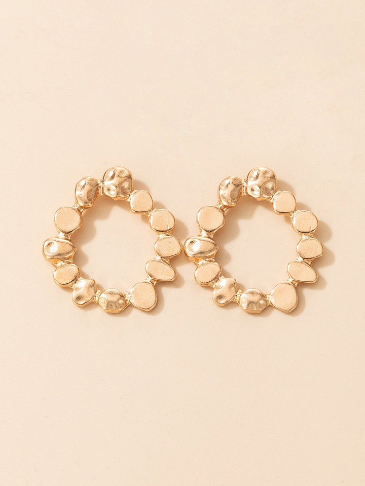 Shein- Hollow Out Gold Stud Earrings