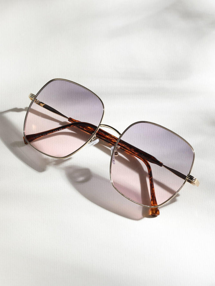 Shein- Square Frame Tinted Lens Sunglasses