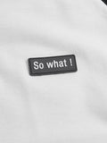 Shein- Men Colorblock Raglan Sleeve Patched Detail Polo Shirt