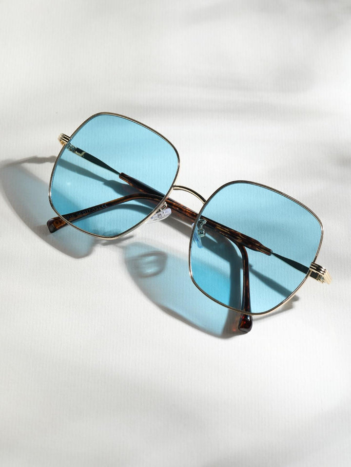 Shein- Square Frame Tinted Lens Sunglasses