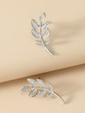 Shein- leaf Design Stud Earrings
