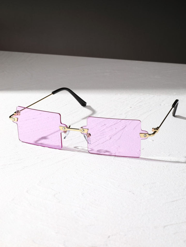 Shein- Rectangle Lens Rimless Sunglasses