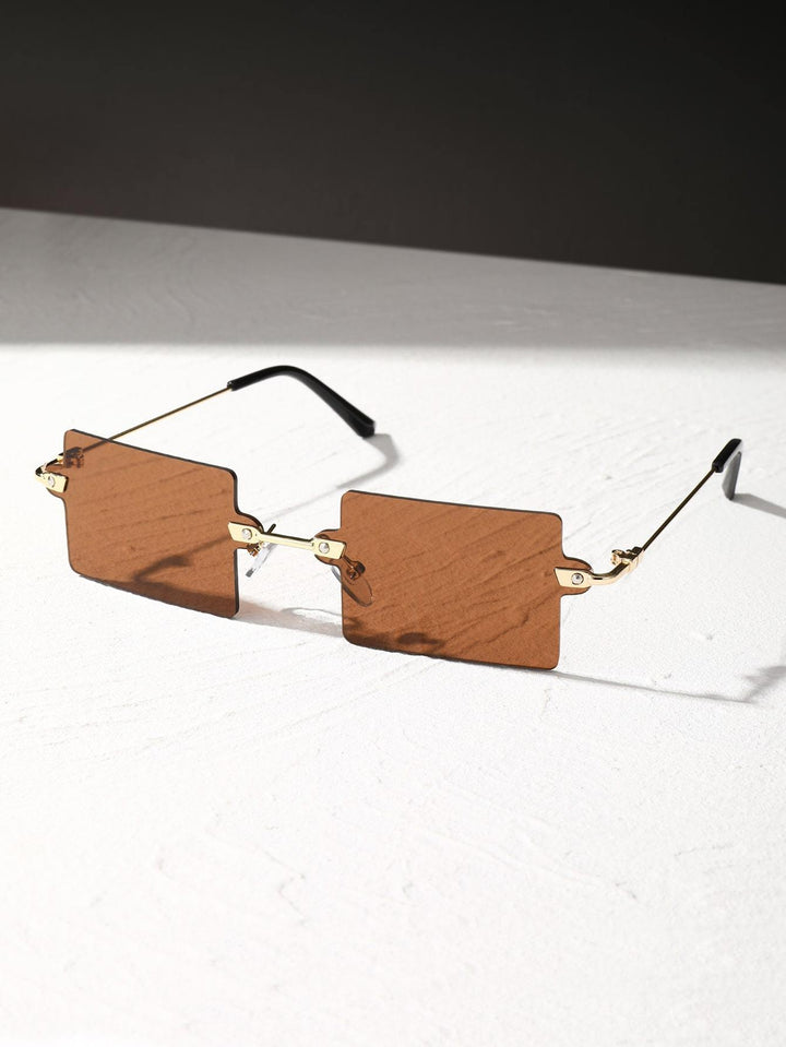 Shein- Rectangle Lens Rimless Sunglasses