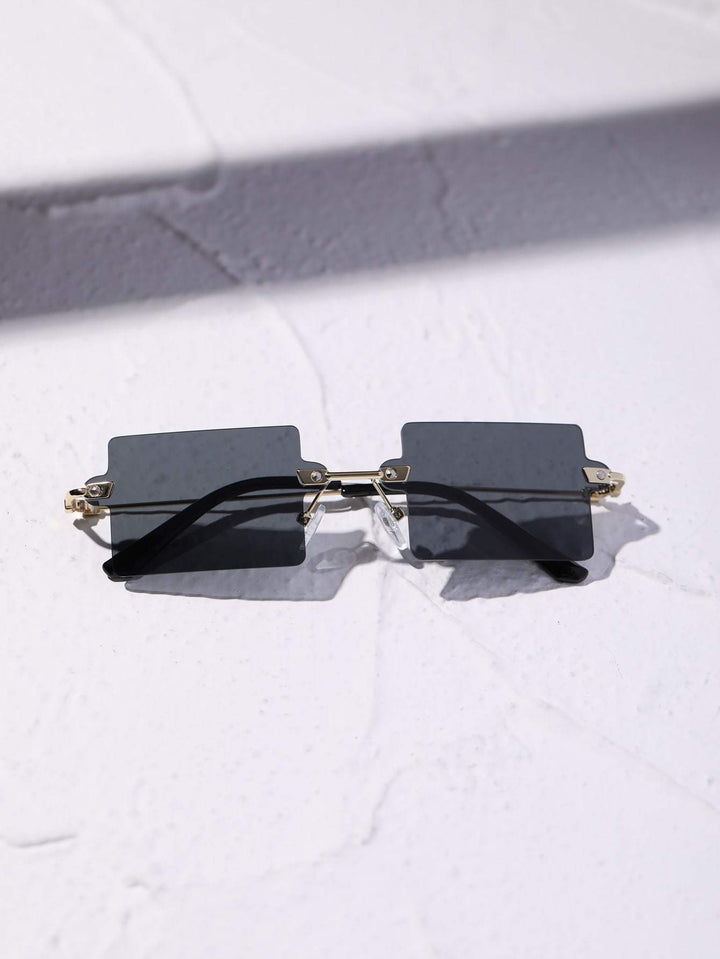 Shein- Rectangle Lens Rimless Sunglasses