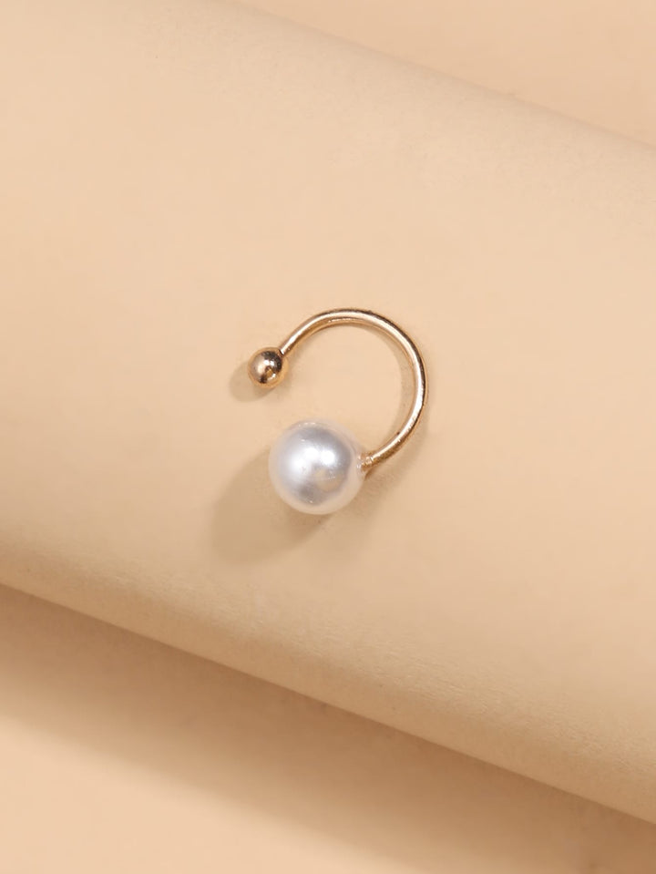 Shein- 1pc Faux Pearl Decor Ear Cuff