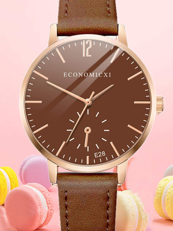 Shein- Round Pointer Quartz Watch