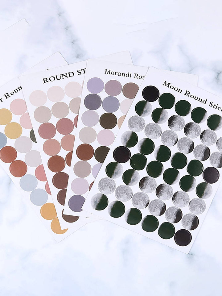 Shein- 2sheets Random Color Round Sticker