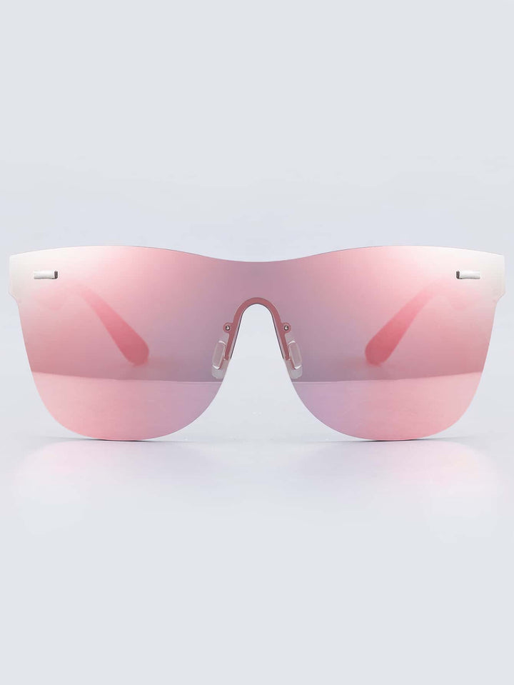 Shein- Rivet Decor Tinted Lens Sunglasses