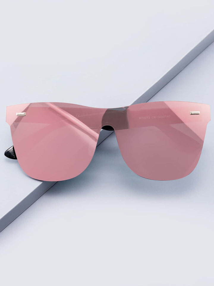 Shein- Rivet Decor Tinted Lens Sunglasses