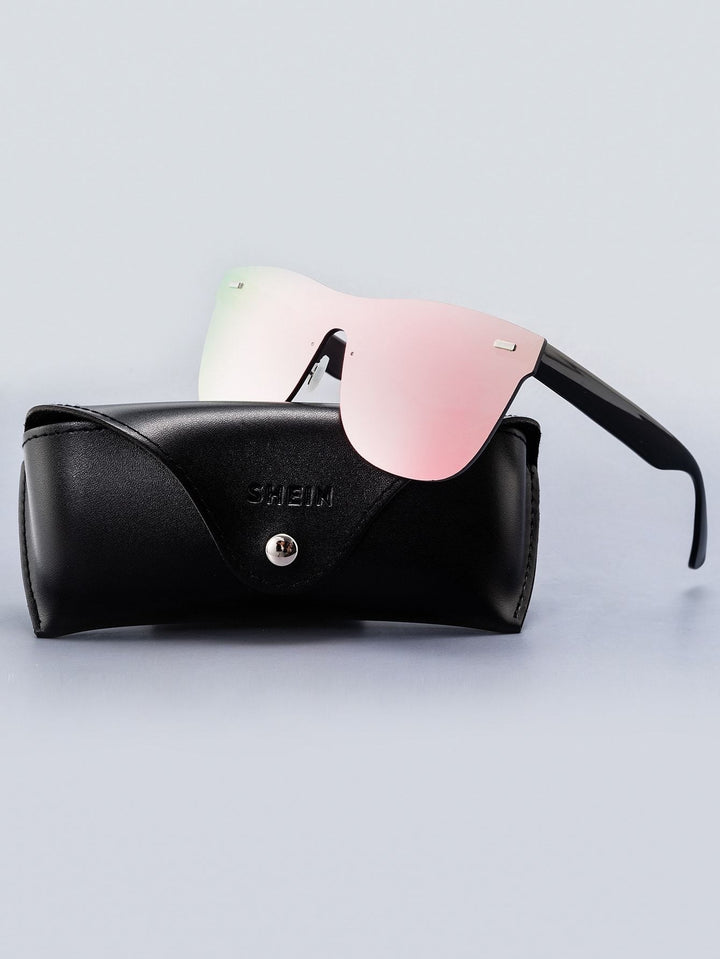 Shein- Rivet Decor Tinted Lens Sunglasses