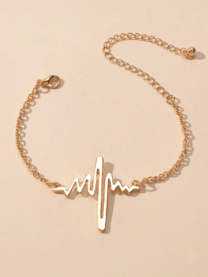 Shein- Heartbeat Decor Chain Bracelet