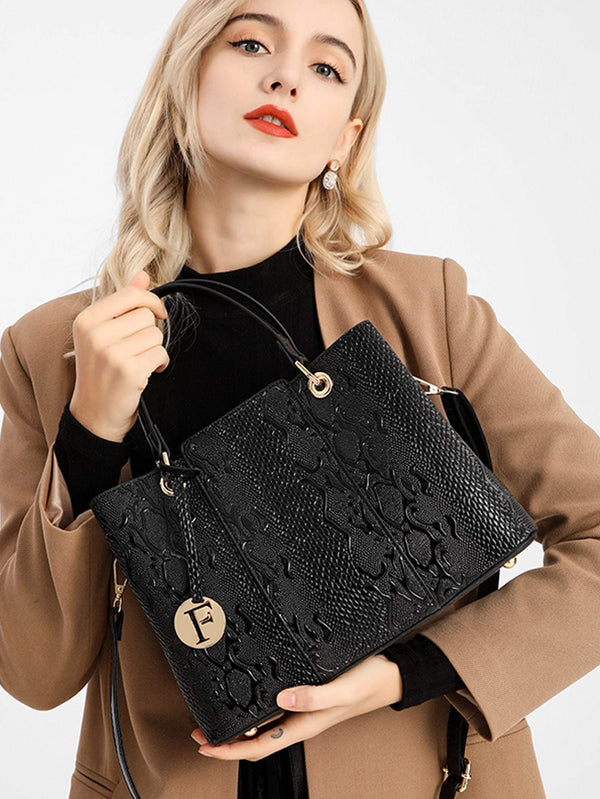 Shein- Croc Embossed Tote Bag