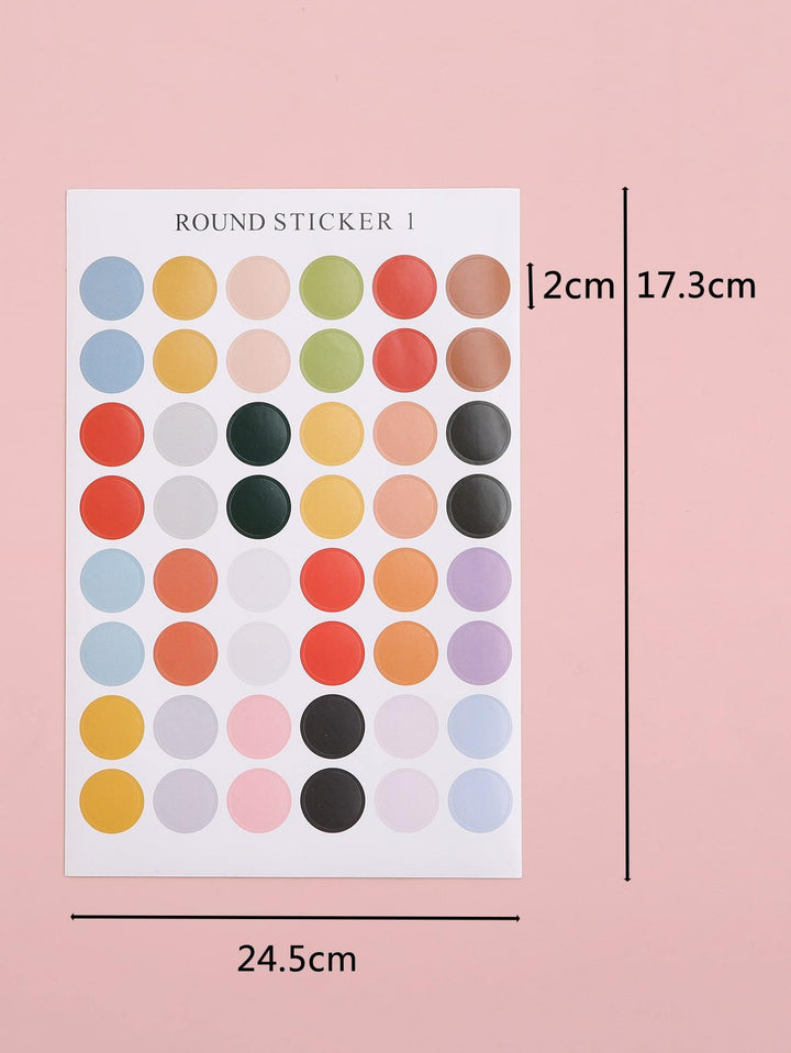 Shein- 3sheets Round Sticker