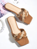 Shein- Braided Design Slide Sandals