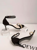 Shein- Glitter Decor Stiletto Heeled Sandals