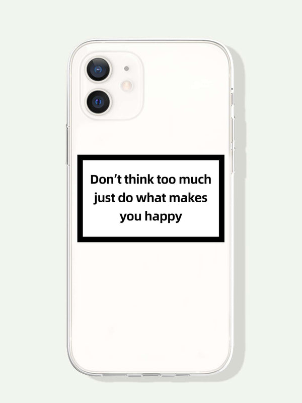 Shein- Slogan Graphic Clear Phone Case