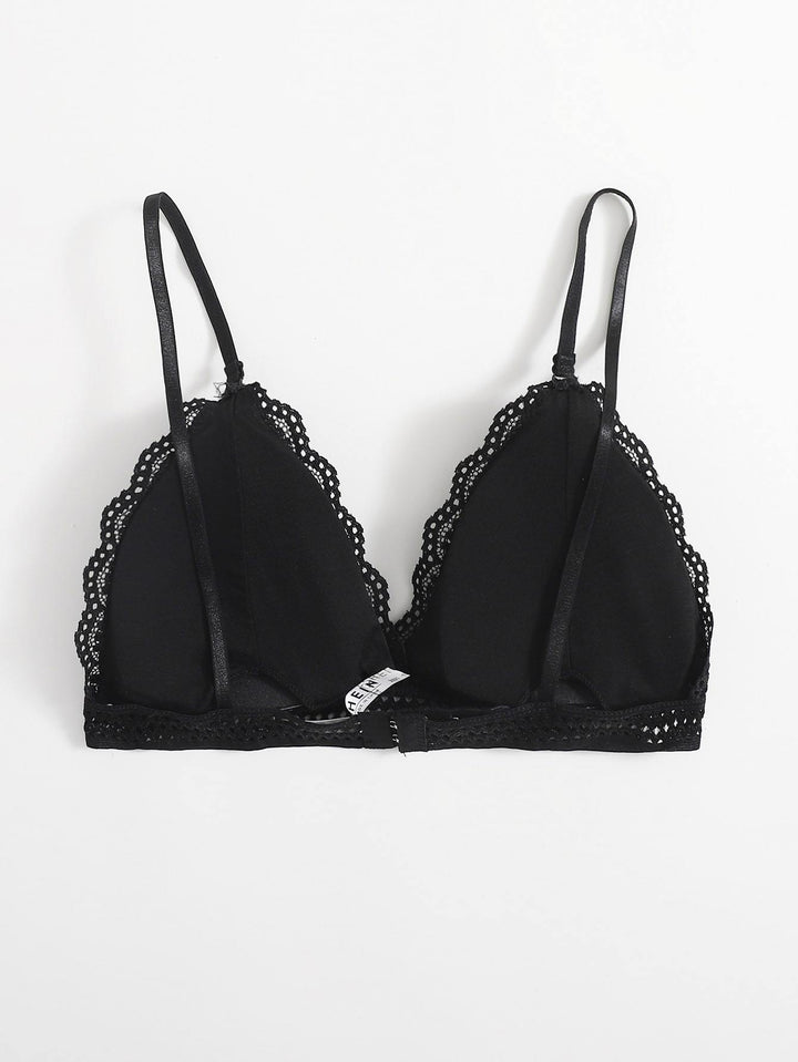 Shein- Scallop Floral Lace Bralette