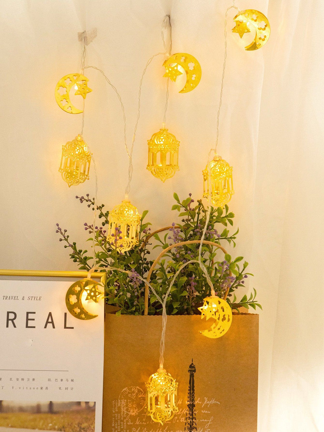 Shein- 1pc Ramadan String Light With 10pcs Bulb