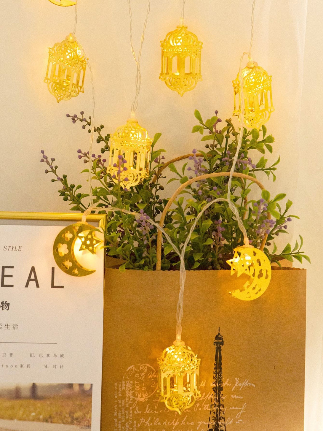 Shein- 1pc Ramadan String Light With 10pcs Bulb