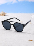 Shein- Acrylic Frame Tinted Lens Sunglasses
