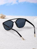 Shein- Acrylic Frame Tinted Lens Sunglasses