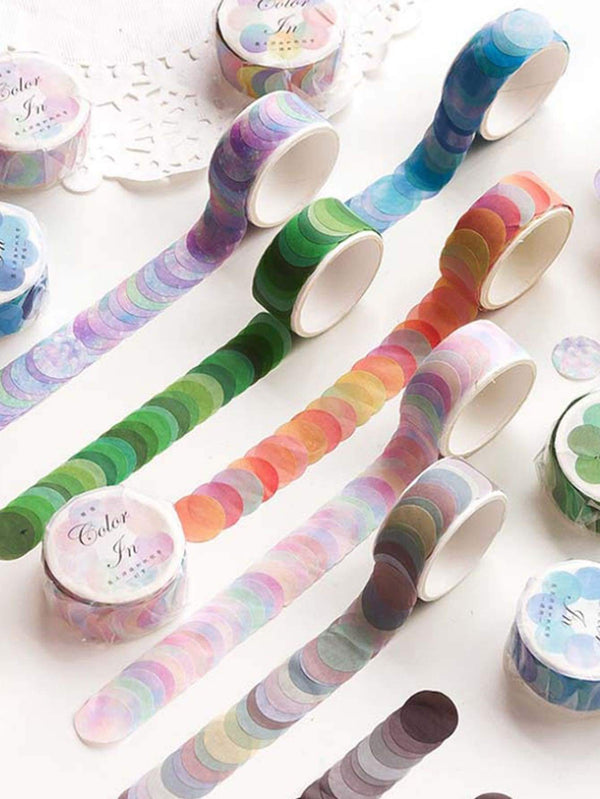 Shein- 1roll Random Color Dot Sticker