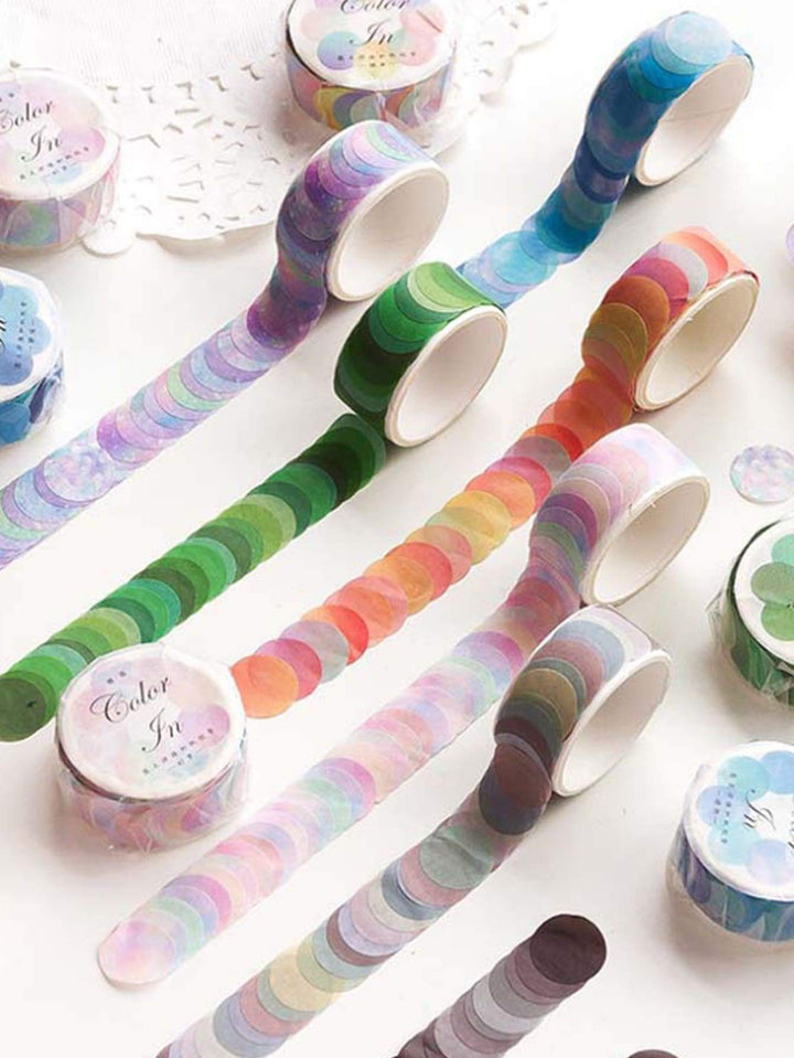 Shein- 1roll Random Color Dot Sticker