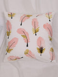 Shein- Feather Print Cushion Cover Without Filler