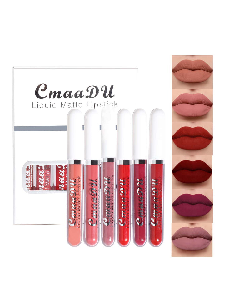 Shein- 6pcs Waterproof Matte Lip Gloss 07