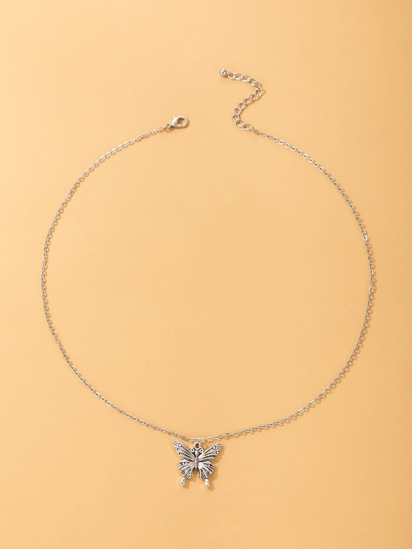 Hollow Out Butterfly Pendant Necklace | SHEIN IN