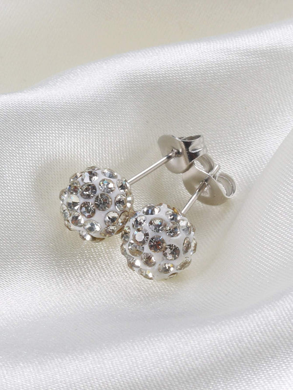 Shein- Rhinestone Decor Stud Earrings