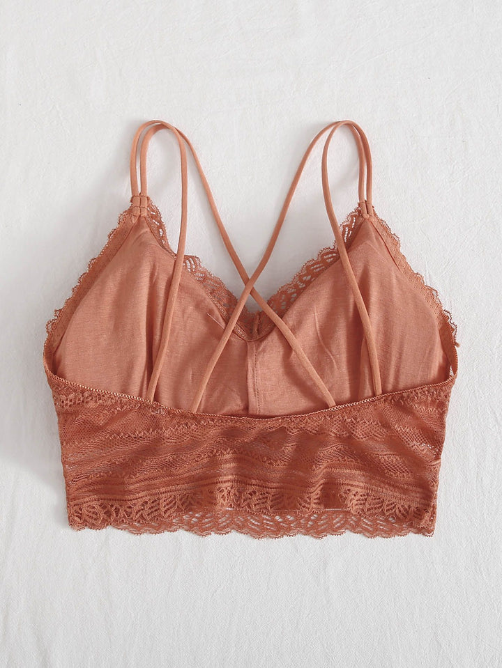 Shein- Double Strap Lace Bralette