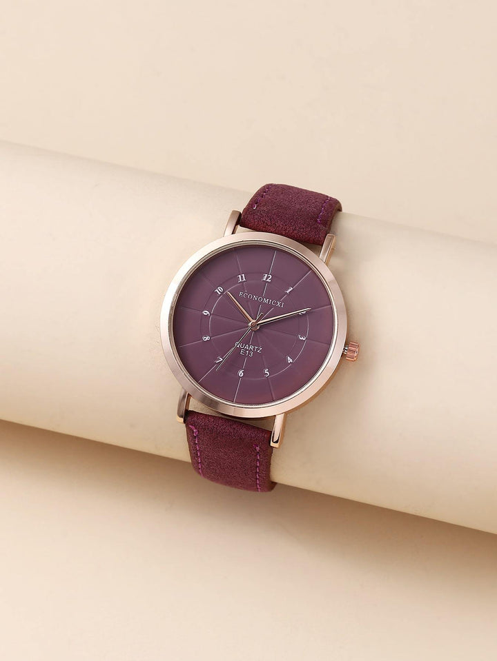 Shein- Round Pointer Quartz Watch