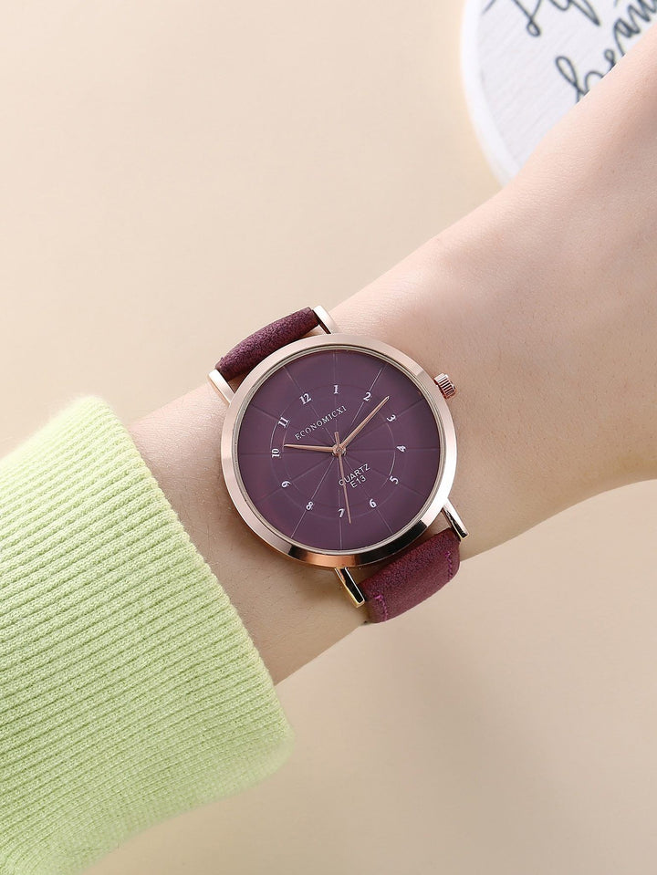 Shein- Round Pointer Quartz Watch