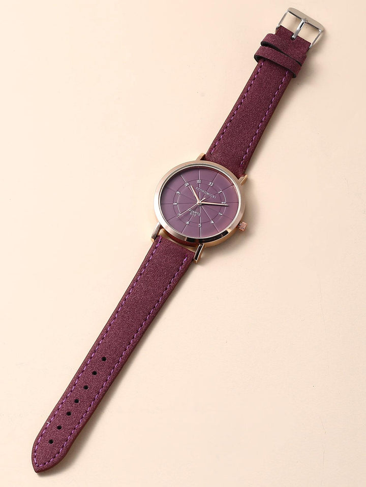 Shein- Round Pointer Quartz Watch