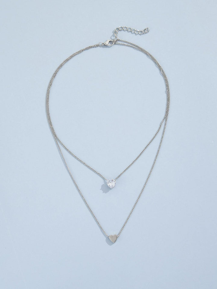 Shein- Heart Charm Layered Necklace