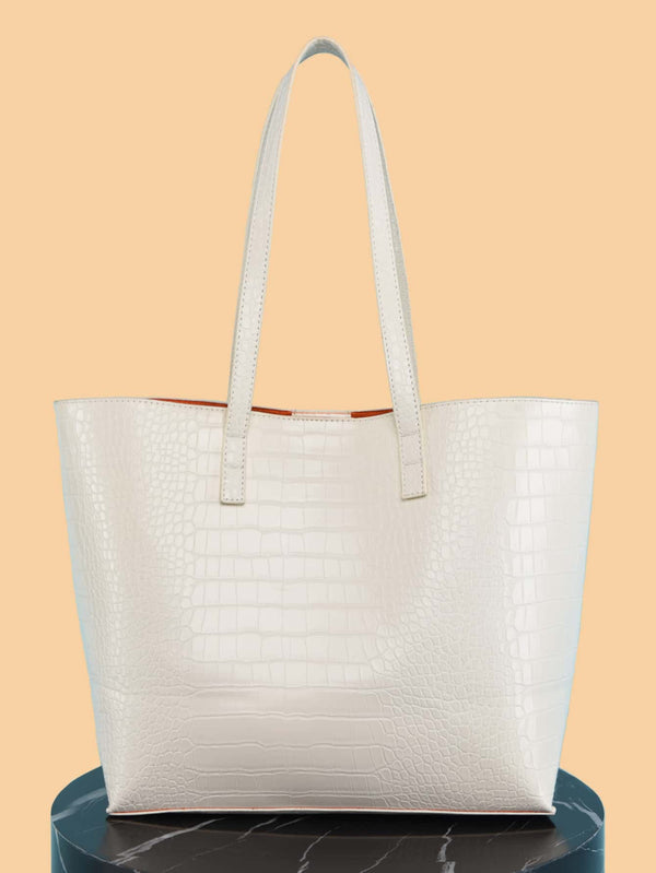 Shein- Croc Embossed Tote Bag