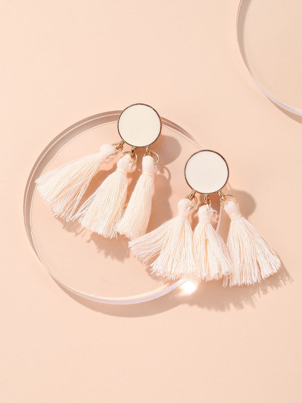 Shein- Tassel Design Drop Earrings