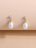 Shein- Faux Pearl Decor Drop Earrings