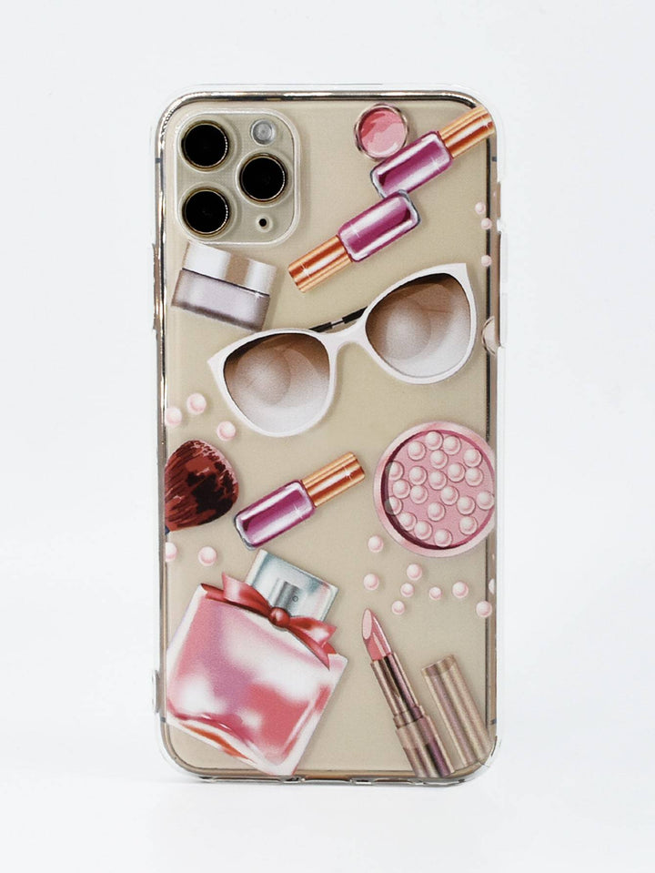 Shein- Perfume & Lipstick Clear Phone Case